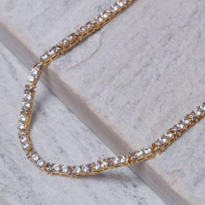 COLAR RIVIERA X TWO TONE BANHO OURO 18K