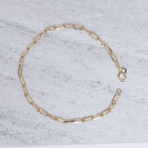 PULSEIRA MASCULINA ELOS CARTIER FINO BANHO OURO 18K