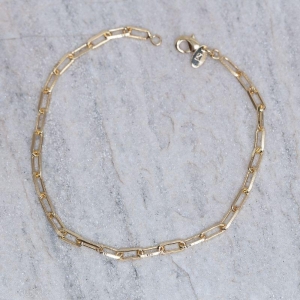 PULSEIRA MASCULINA ELOS CARTIER M BANHO OURO 18K