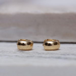 BRINCO ARGOLA P LISA BANHO OURO 18K