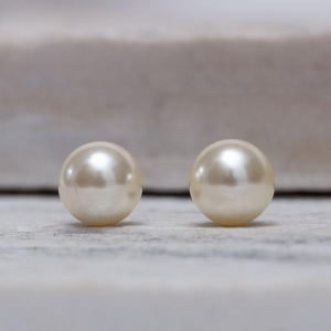 BRINCO BOLINHA PÉROLA G BANHO OURO 18K