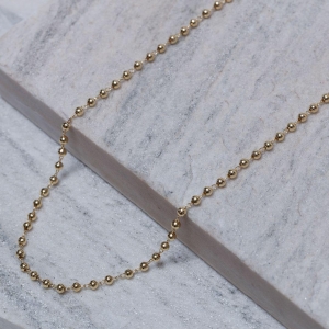 CHOKER BOLINHAS LISAS BANHO OURO 18K