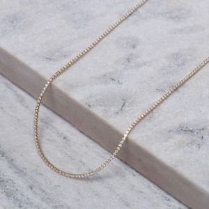 CHOKER RIVIERA PP CRISTAL BANHO OURO 18K