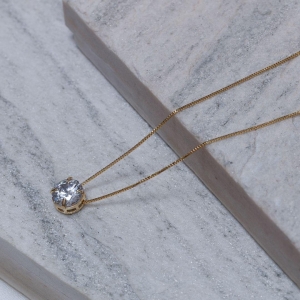COLAR PONTO DE LUZ G BANHO OURO 18K