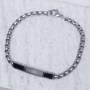 PULSEIRA BRACELETE MASCULINO EM AÇO INÓX