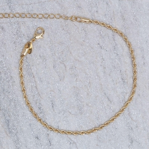 PULSEIRA CABO DE AÇO 2,5 MM BANHO OURO 18K