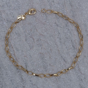 PULSEIRA ELOS LOSANGO BANHO 18K