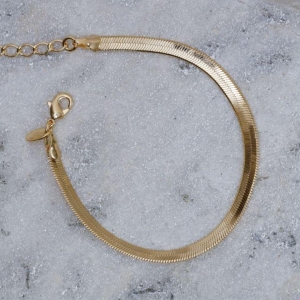 PULSEIRA FITA ESPELHADA P BANHO OURO 18K