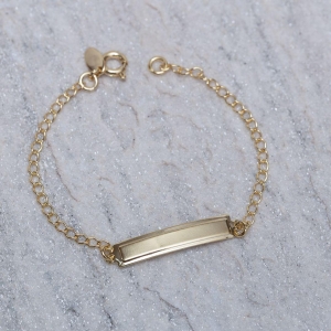 PULSEIRA INFANTIL PLAQUINHA BANHO OURO 18K