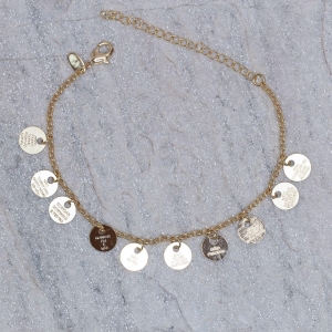 PULSEIRA MEDALHA 10 MANDAMENTOS BANHO 18K
