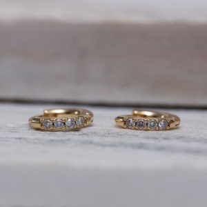 BRINCO ARGOLA M CRAVEJADA BANHO OURO 18K