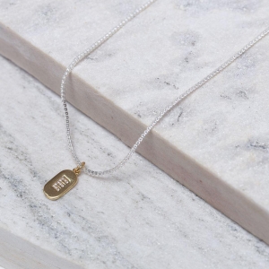 CHOKER RIVIERA PP COM LETRA E CRISTAL BANHO PRATA