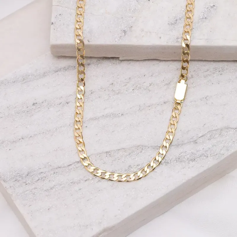 CORRENTE MASCULINA ELOS GRUMET 4,8MM BANHO OURO 18K