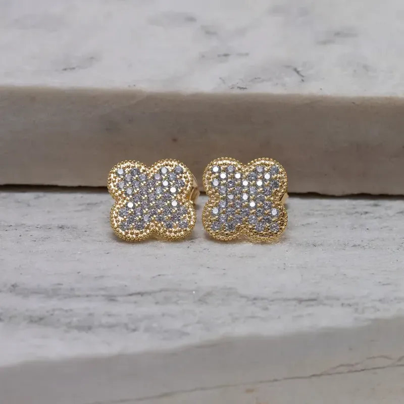 BRINCO VIRGINIA CRAVEJADO COM ZIRCÔNIAS BANHO OURO 18K