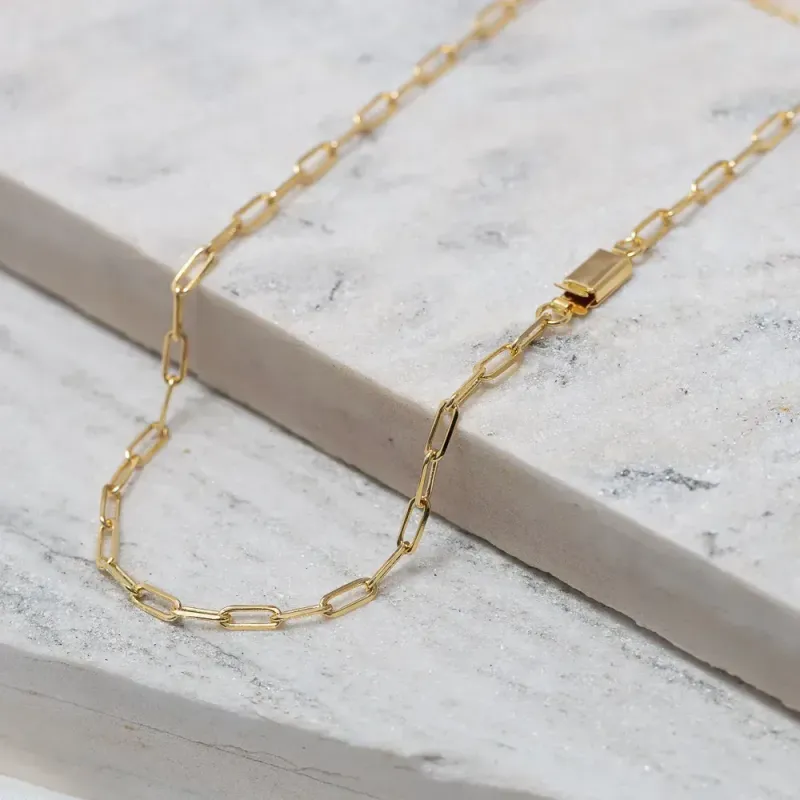 CORRENTE MASCULINA ELOS CARTIER DIAMANTADO BANHO OURO 18K