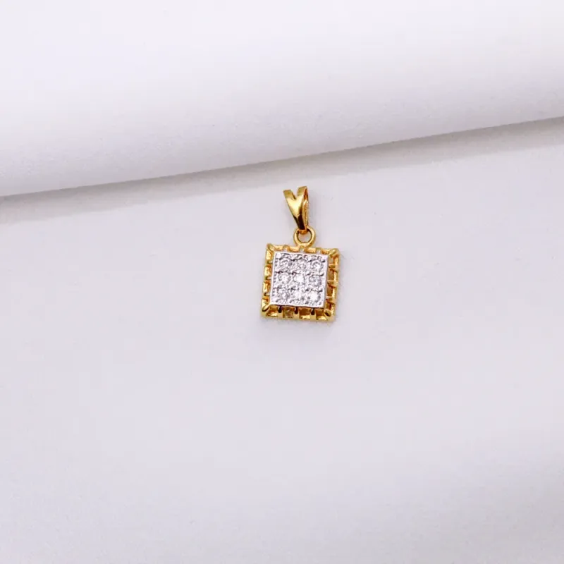 PINGENTE BÁSICO COM RÓDIO BRANCO BANHO OURO 18K