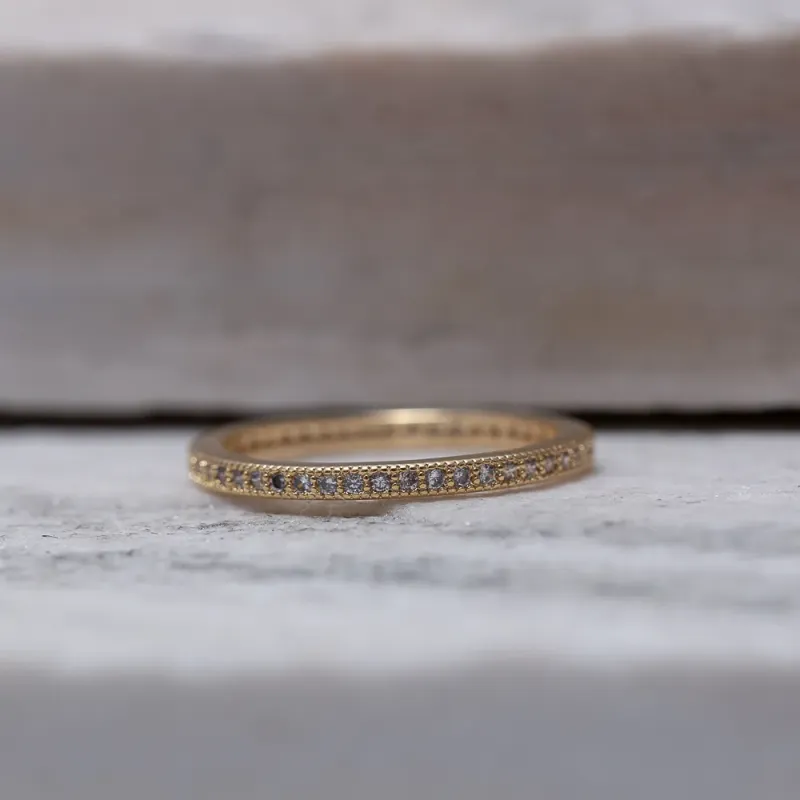 ANEL APARADOR DE ALIANÇA CRAVEJADO BANHO OURO 18K