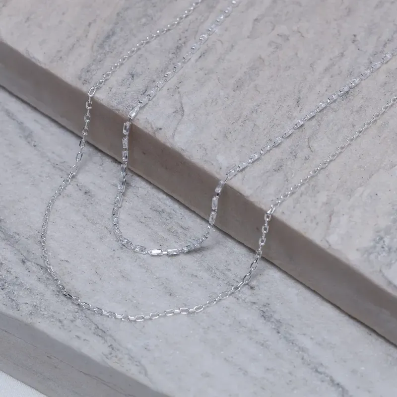 CHOKER DUPLA COM ZIRCÔNIAS CRISTAIS BANHO PRATA