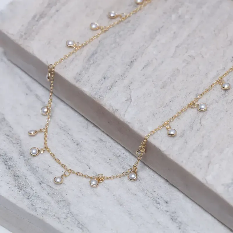 CHOKER PÉROLAS BANHO OURO 18K