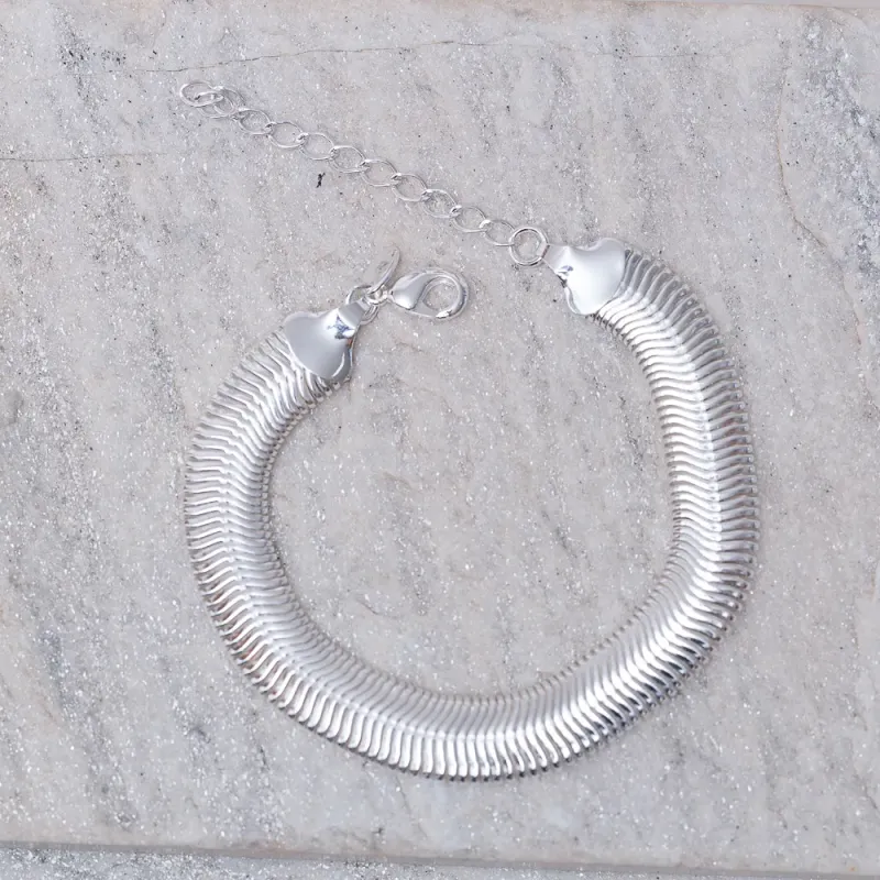 PULSEIRA FIO ALEMÃO GG BANHO PRATA