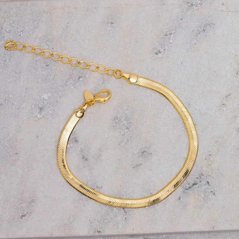 PULSEIRA FITA ESPELHADA M BANHO OURO 18K