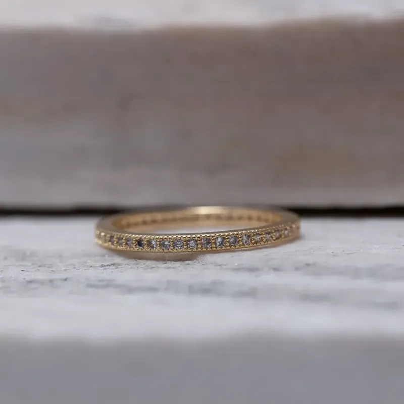 ANEL APARADOR DE ALIANÇA CRAVEJADO BANHO OURO 18K