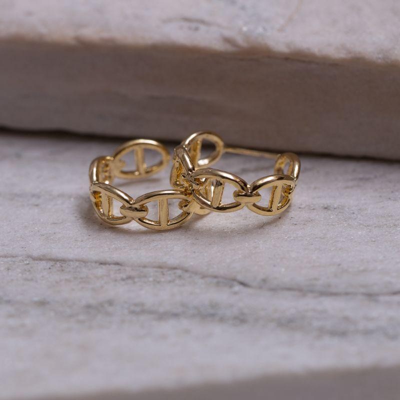 BRINCO ARGOLA DNA BANHO OURO 18K