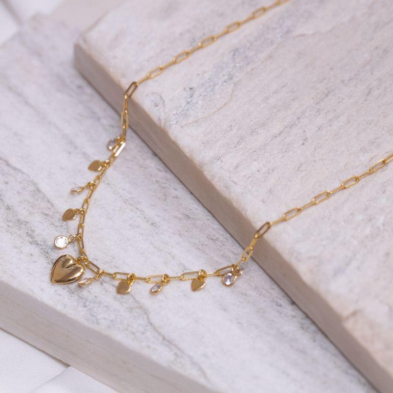 CHOKER DE CORAÇÃO COM ZIRCÔNIA