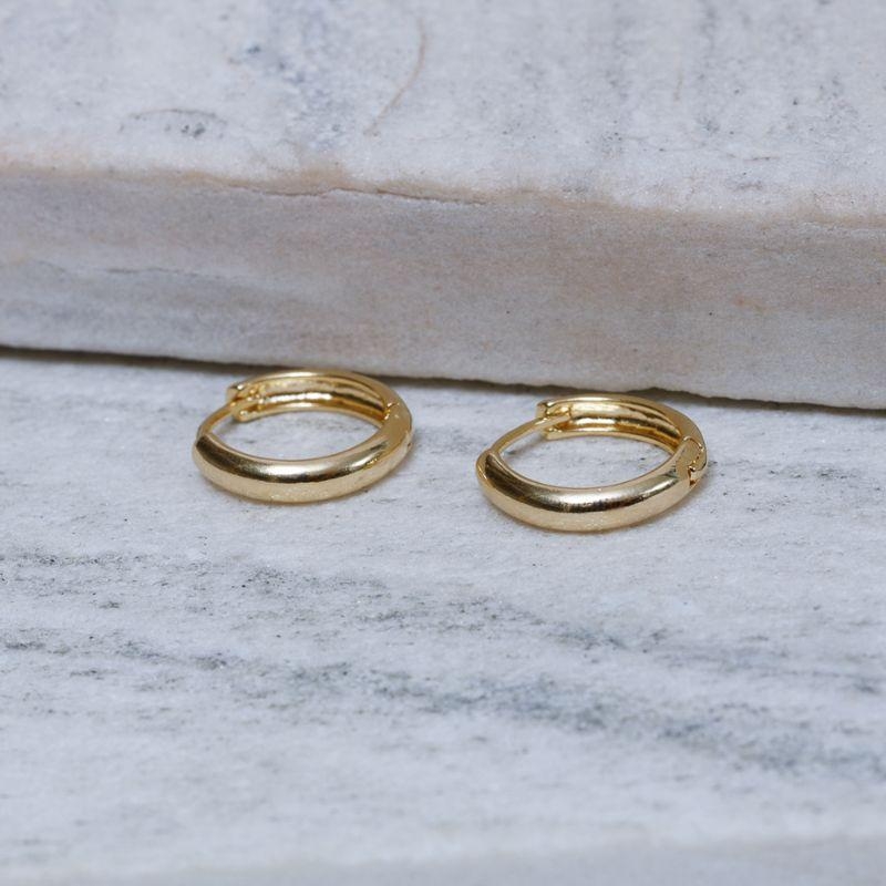 BRINCO ARGOLA M TRADICIONAL BANHO OURO 18K