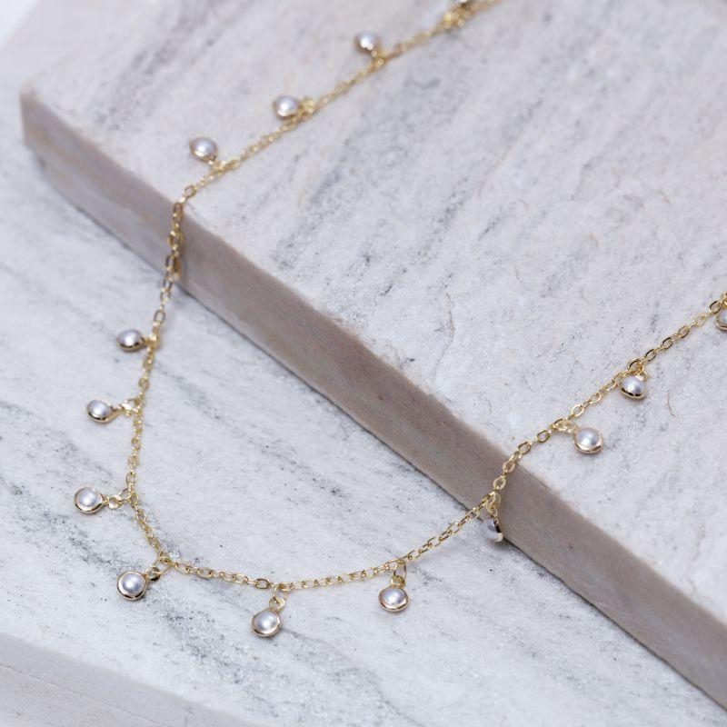 CHOKER PÉROLAS BANHO OURO 18K