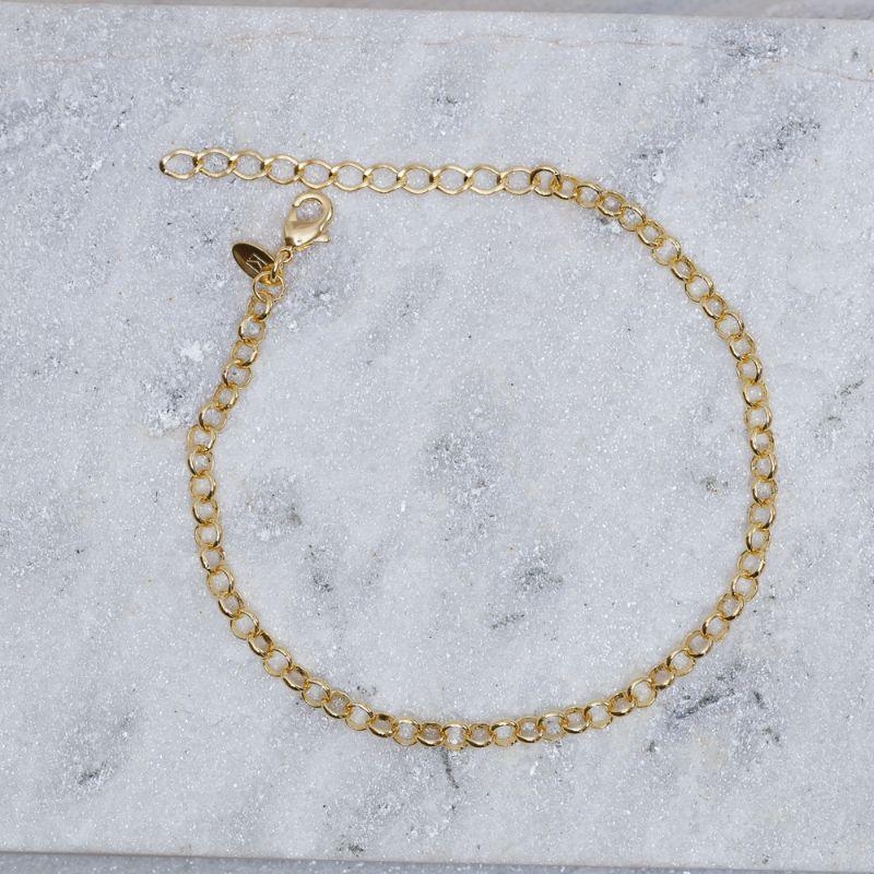 PULSEIRA ELO PORTUGUÊS P 4M.M BANHO OURO 18K