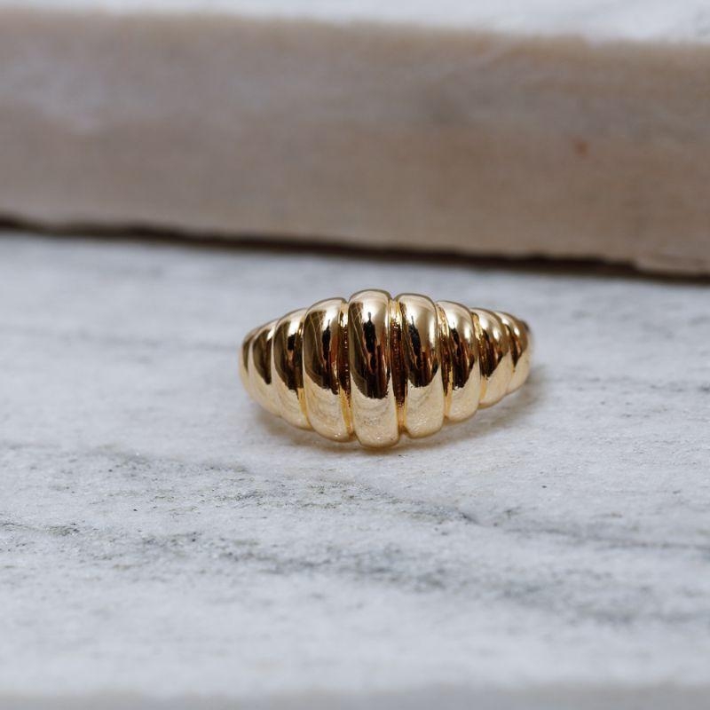 ANEL CARACOL REGULÁVEL BANHO OURO 18K