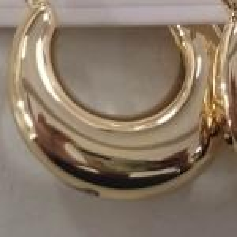BRINCO ARGOLA G GORDINHA BANHO OURO 18K