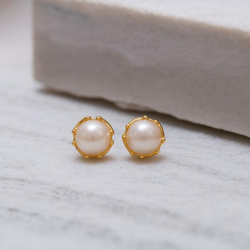 BRINCO PÉROLA M TRIO BANHO OURO 18K