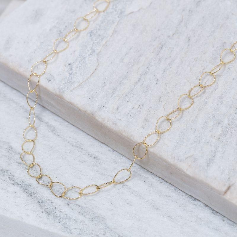 CHOKER ELOS GOTINHAS TRABALHADAS BANHO OURO 18K