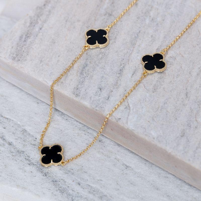 CHOKER VIRGINIA PRETO BANHO OURO 18K