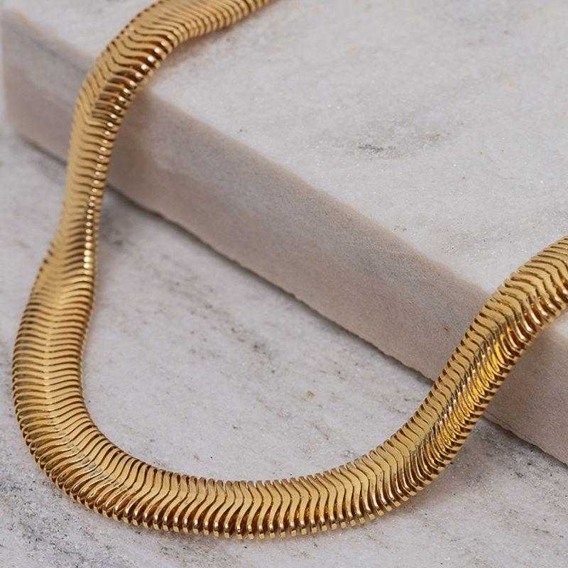 COLAR MALHA ALEMÃ G BANHO OURO 18K