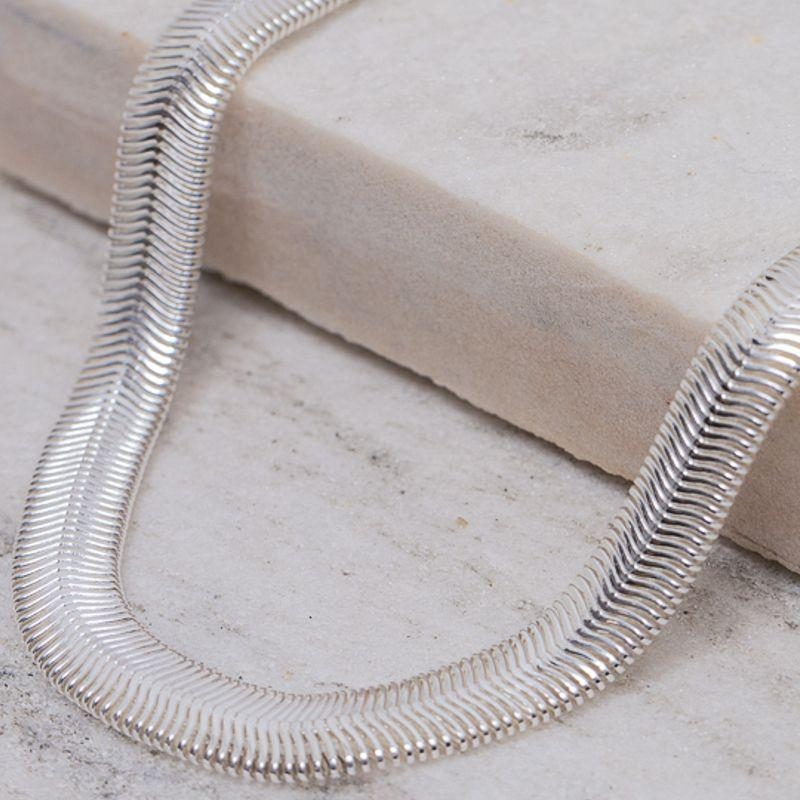 COLAR MALHA ALEMÃ G BANHO PRATA