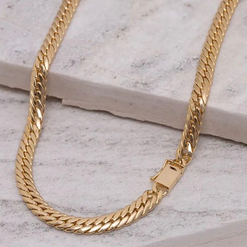 CORRENTE MASCULINA ELO GRUMET POLIDO BANHO OURO 18K