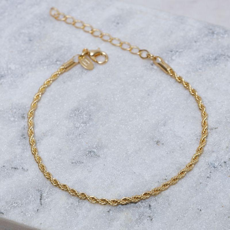 PULSEIRA CABO DE AÇO 2M.M BANHO OURO 18K