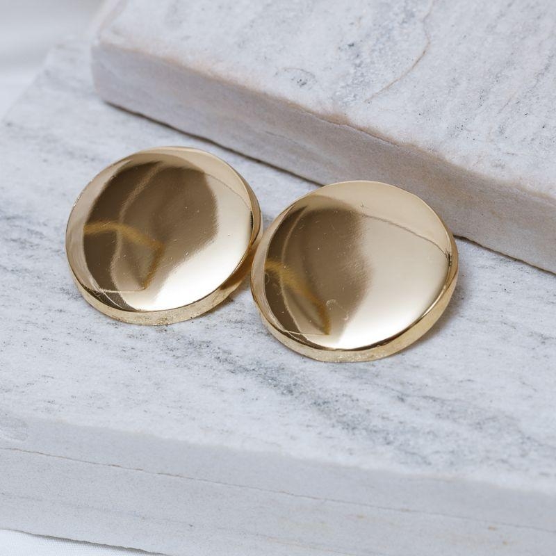 BRINCO GRANDE REDONDO BANHO OURO 18K