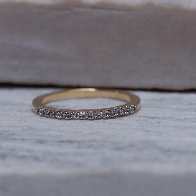 ANEL APARADOR COM CANETA RÓDIO BRANCO BANHO OURO 18K