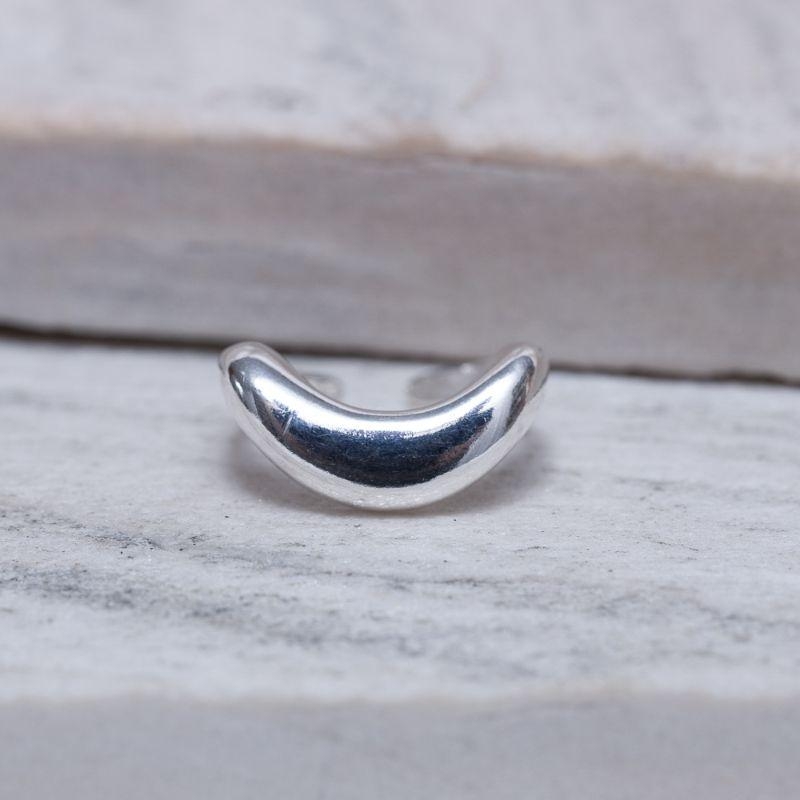 ANEL ORGÂNICO LISO COM REGULAGEM BANHO PRATA