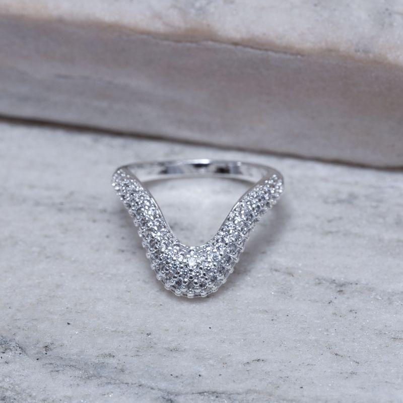 ANEL PONTE AGUDO CRAVEJADO BANHO PRATA