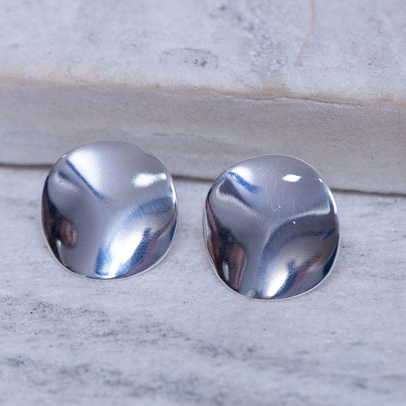 BRINCO REDONDO LISO CHAPADO BANHO PRATA