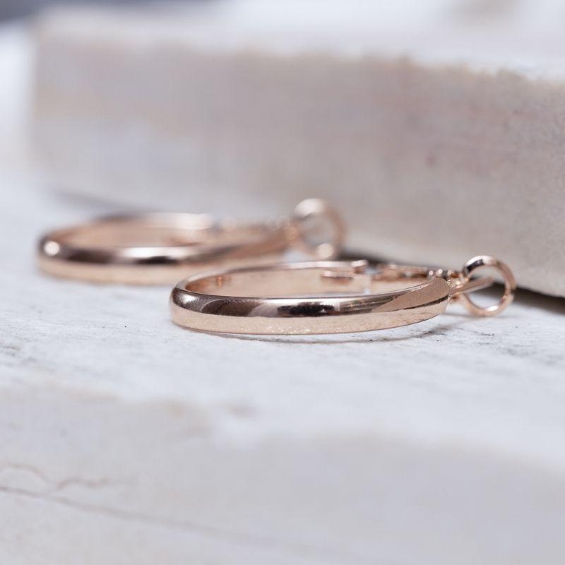 BRINCO ARGOLA MÉDIA LISA BANHO ROSÉ