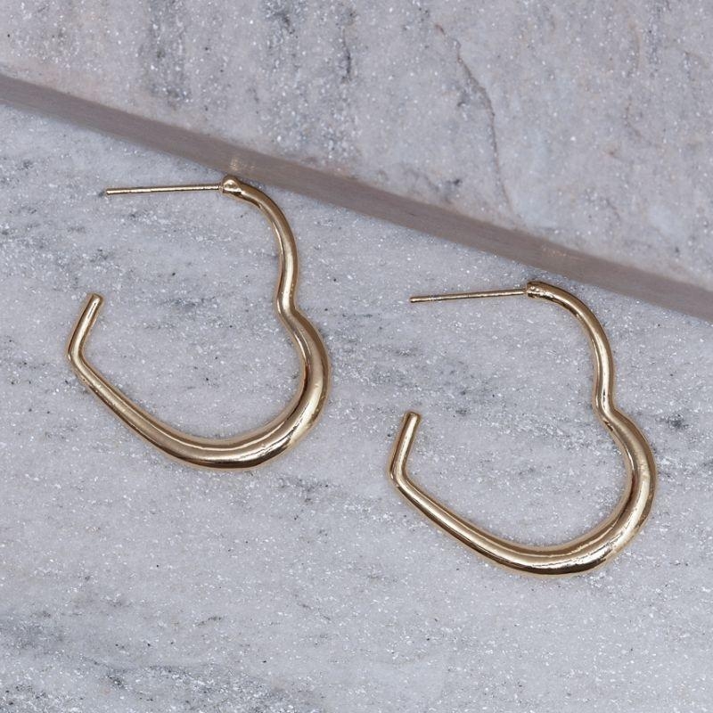 BRINCO ARGOLA ORAÇÃO ABERTA BANHO OURO 18K