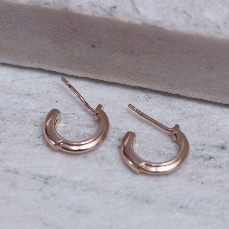 BRINCO ARGOLA SIMPLES BANHO ROSÉ