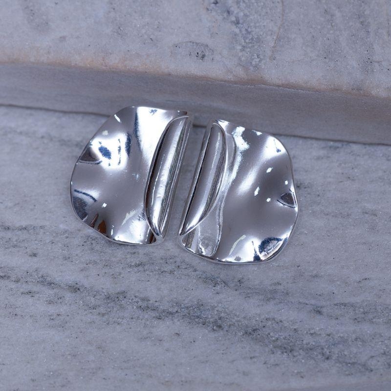 BRINCO ORGÂNICO DOBRADO BANHO PRATA