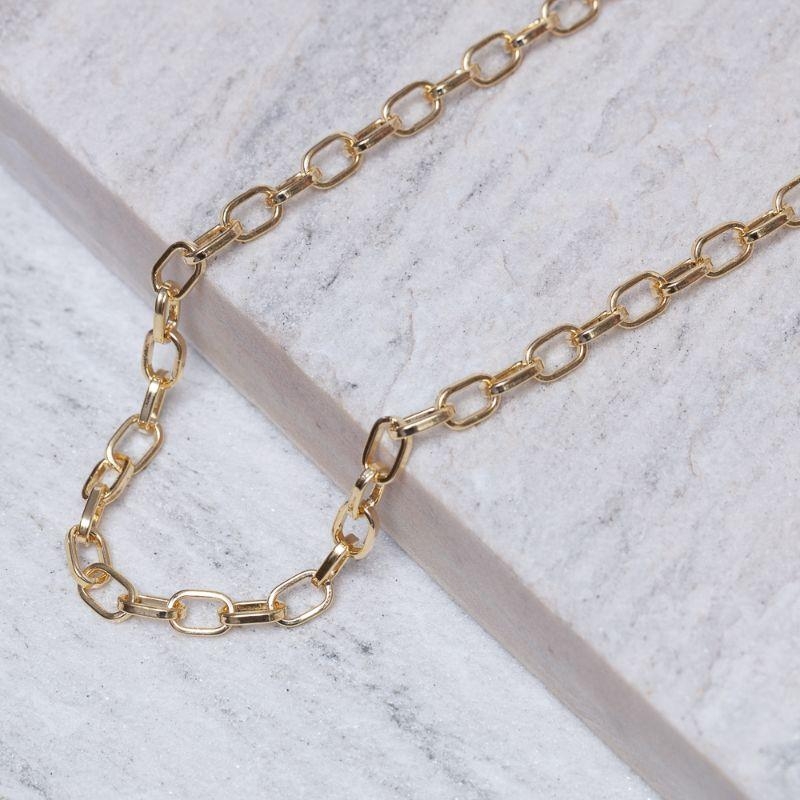 CHOKER ELO CARTIER GROSSO BANHO OURO 18K